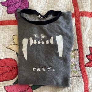 Grey vans crew neck sweat shirt with side zipper